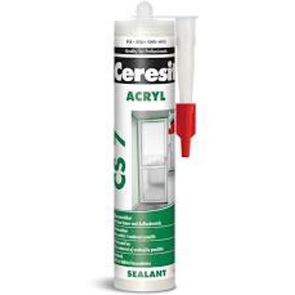 Putty CERESIT CS7, 280 ml, Acrylic, white