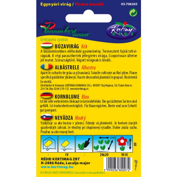 Búzavirág Kék  2 g