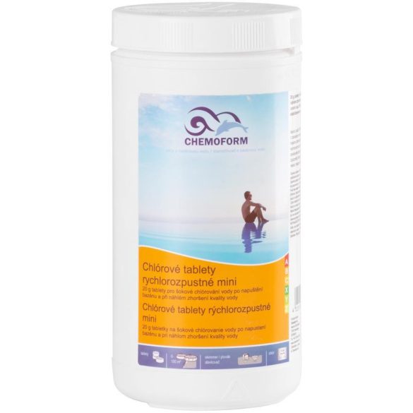 Chemoform 0504 klór, 20 g, tabletta, gyorsan oldódó, kiszerelés. 1 kg