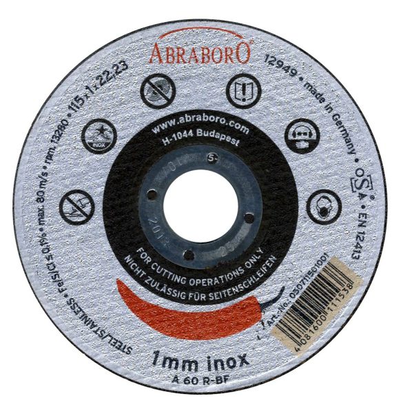 INOX fémvágó korong - 125 x 1.0 x 22 mm