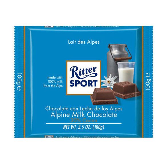 Ritter Sport 100G Alpen Milch Chocolate 464104