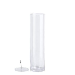   Henger alakú üveg váza, vízbe merülő virágoknak, XL AGG88