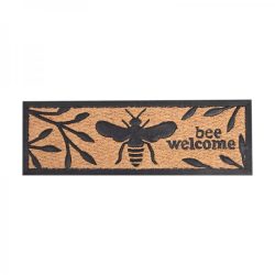   Méhecske mintás gumi és kókuszrost lábtörlő, 75 x 25 cm BEE006