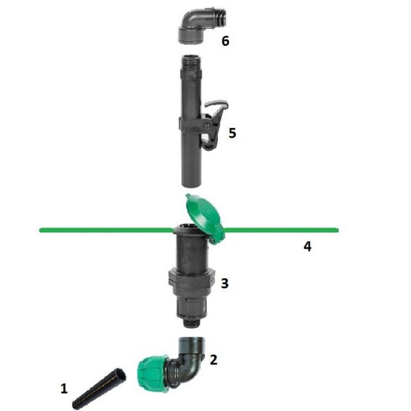 Vízkonnektor - kulcs női 3/4"