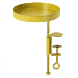   Felszerelhető lebegő dekoratív fém tálca, kör alakú, aranysárga, S PY109