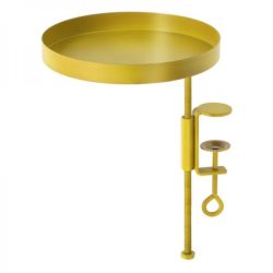   Felszerelhető lebegő dekoratív fém tálca, kör alakú, aranysárga, M PY110