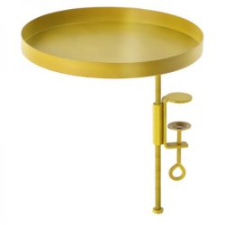   Felszerelhető lebegő dekoratív fém tálca, kör alakú, aranysárga, L PY111