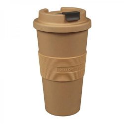   Bioplasztik hordozható kávéspohár, világosbarna L 1441411