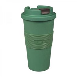 Bioplasztik hordozható kávéspohár, zöld L 1441412