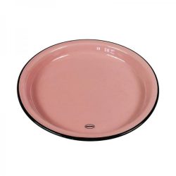 Kerámia lapos tányér, rózsaszín 22 cm 1201466