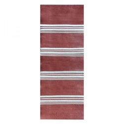   Csíkos kétoldalú kültéri szőnyeg, rozsdavörös, 197 x 72 cm OC52
