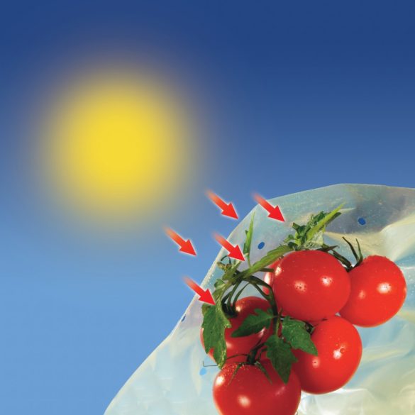 Paradicsomtermesztő (perforált fóliatömlő) - sárga, 0,6 x 10m