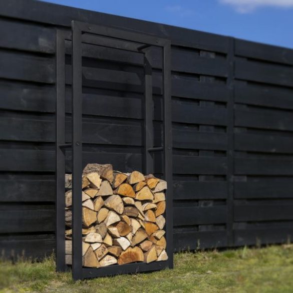 Tűzifa tároló, fekete, 148 cm FF524
