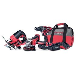  Set Worcraft WSET-03, S20Li direct saw, angle grinder, screwdriver, charger, 2x accu + carrying case