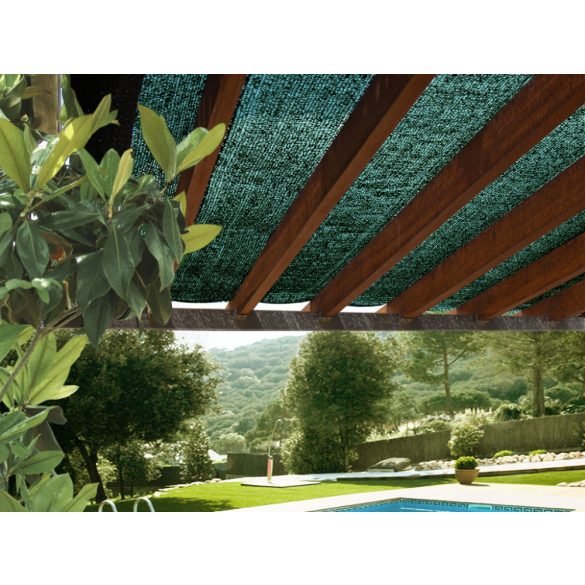 Árnyékoló háló pergolákra, kerítésekre - 4m x 5m, zöld - 65 g/m²
