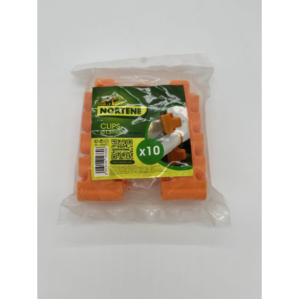 Műanyag rögzítő klipszek 10db/csomag - narancssárga, 13mm