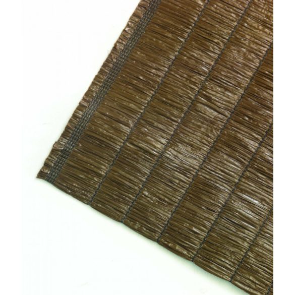 Sűrűn szőtt pálmaháncs árnyékoló háló - 1 x 3 m, barna - 100%