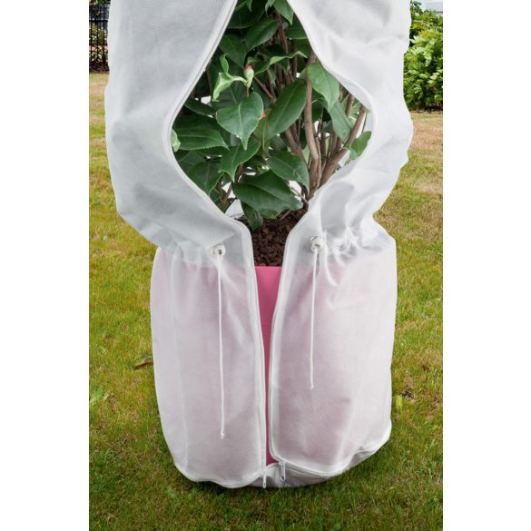 Maxizip cipzáros átteleltető növénytakaró 100 g/m2 PP átm: 0,5xh2 m fehér