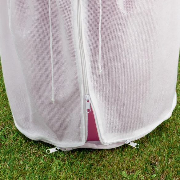 Maxizip cipzáros átteleltető növénytakaró 100 g/m2 PP átm: 0,5xh2 m fehér