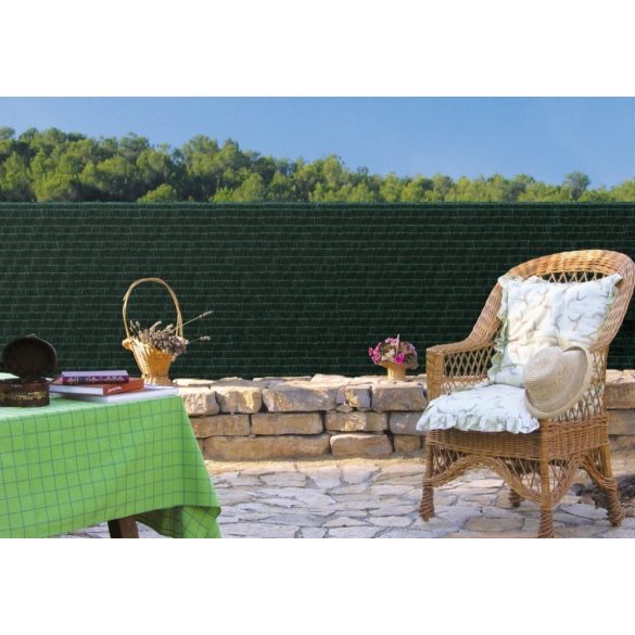 Sűrűn szőtt pálmaháncs árnyékoló háló - 1 x 3 m, zöld - 100%