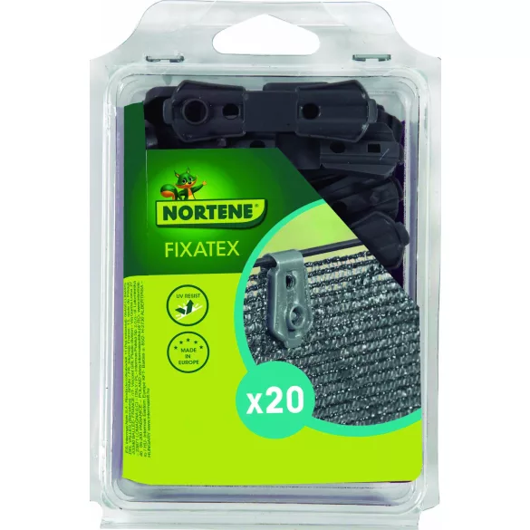 Rögzítőkapocs árnyékoló hálókhoz - UV álló - 20db/csomag, szürke