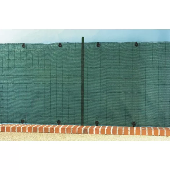Szélfogó, UV álló magas minőségű árnyékoló - 1,5 x 10 m, zöld - 80%