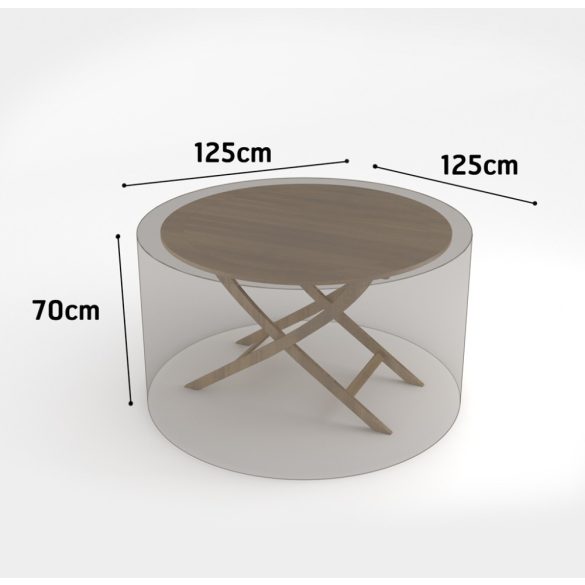 Okos bútortakaró kerek asztalhoz - 125 x 125 x h.70cm, UV álló