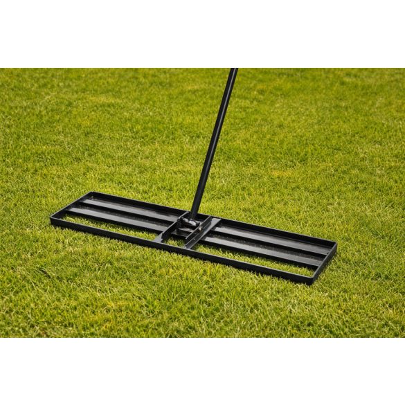 Gyepsimító, talajegyengető 60x40x150 cm, gereblye