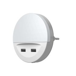   LEDVANCE LUNETTA® USB lamp, socket, 2x USB charging port, 3lm, 3000K, day-night sensor