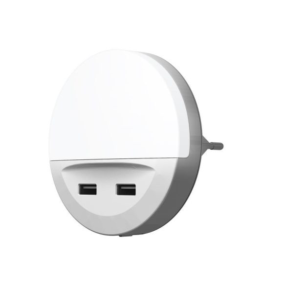 LEDVANCE LUNETTA® USB lamp, socket, 2x USB charging port, 3lm, 3000K, day-night sensor