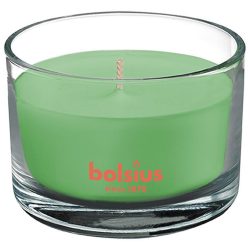   Gyertya Bolsius Jar True Scents 63/90 mm, illatosított, zöld tea, üvegben