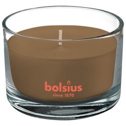   Gyertya Bolsius Jar True Scents 63/90 mm, illatosított, fahéj/alma, üvegben