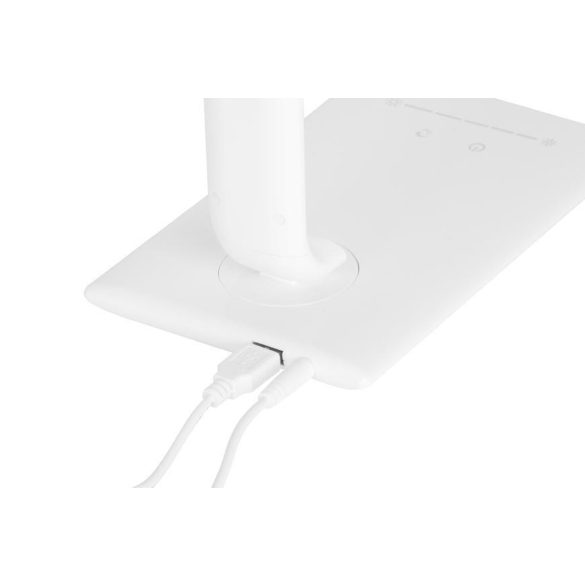 Lámpa LED, asztali, szabályozható, fehér, USB, fényhőmérséklet kiválasztása, 12 W