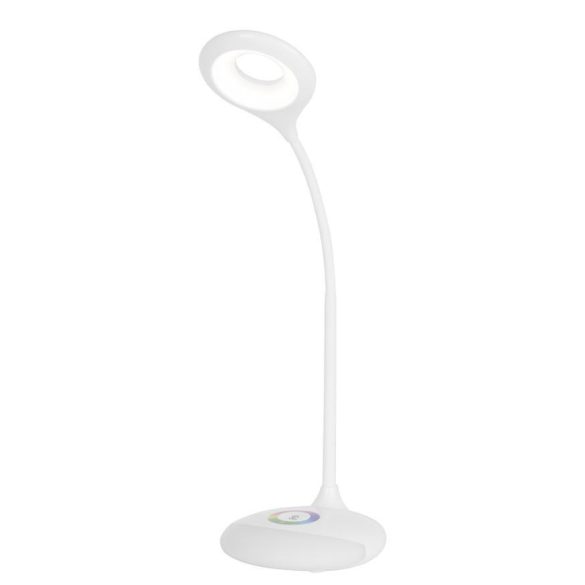 Lámpa LED, asztali, szabályozható, fehér, RGB alávilágítás, USB, 5 W