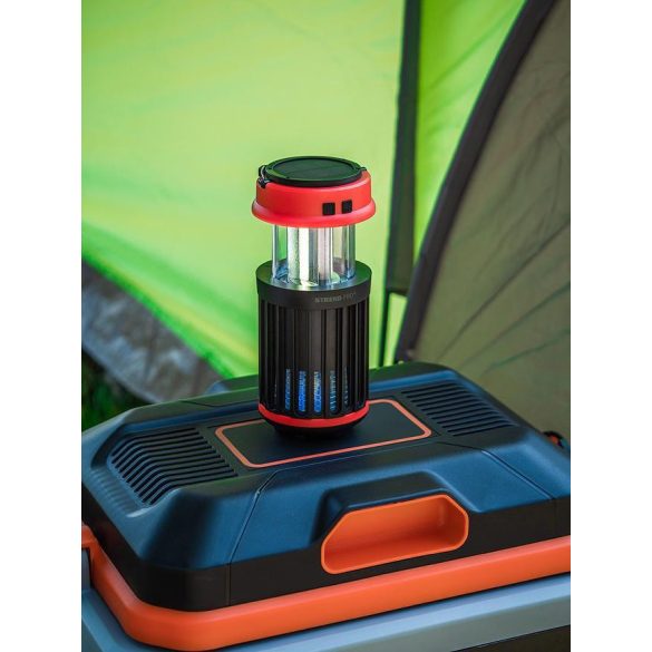 Lampa SP, proti hmyzu a komárom, kempingová, solárna, USB, červená, 15x8,60 cm