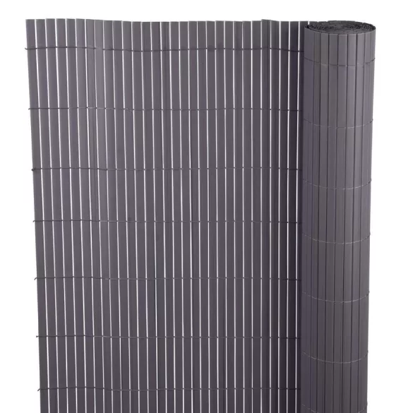 Szintetikus UV álló nádszövet - 0,9 m x 3 m - antracit szürke