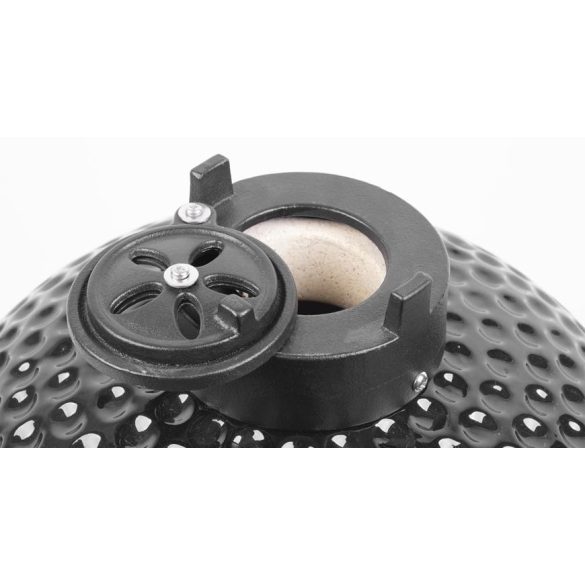 Grill BBQ Kamado Egg 13 ", átmérő 27 cm, 35x40,5x55 cm, grill magasság 34,5 cm, fekete