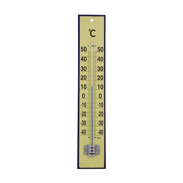 Hőmérő TMM-018 Yellow Flatter, 450x80x20 mm, fa