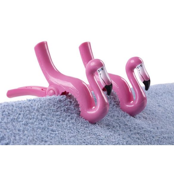 Pliers for beach towels, 13x9x3cm, flamingos