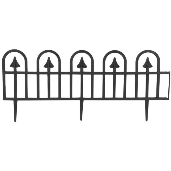 Kerítés Gardens F709, 78x34 cm, műanyag, fekete