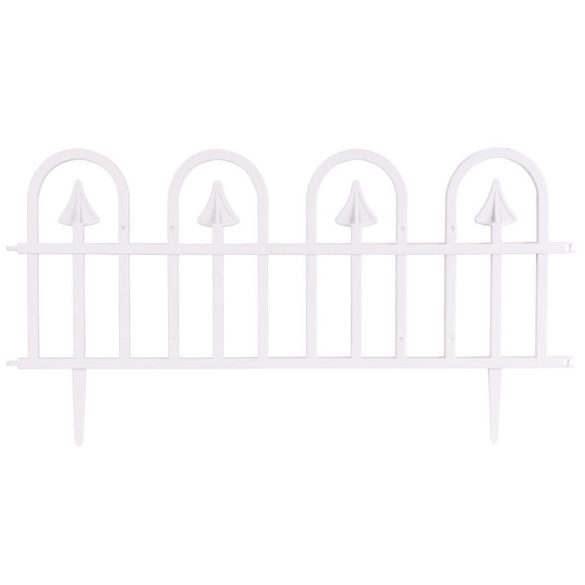 Kerítés Gardens F709, 61x32 cm, műanyag, fehér