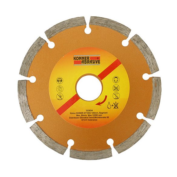KONNER D71003 230 mm, gyémánt vágókorong, szegmenses