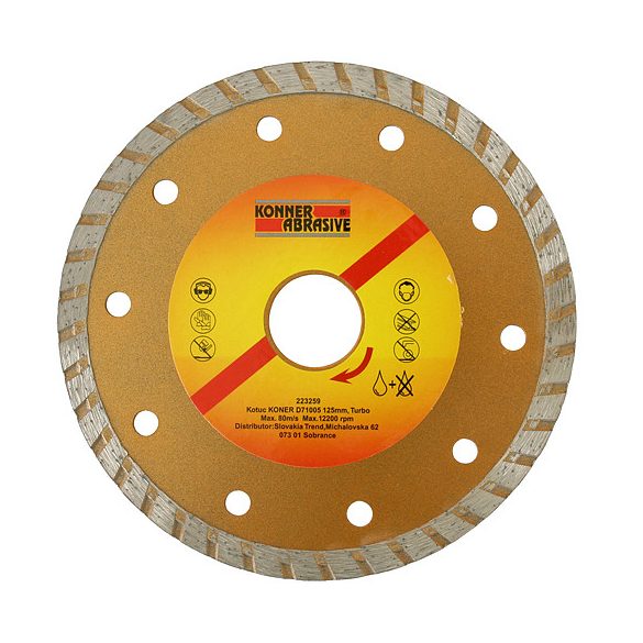KONNER D71005 125 mm, gyémánt maró, Turbo+