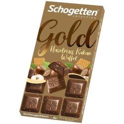   Schogetten 100G Gold Tejcsokoládé Nugátkrémmel és Mogyoróval