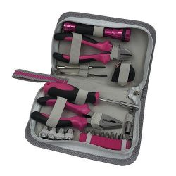 Tool set LADY SET12, 23 piece, pink / pink