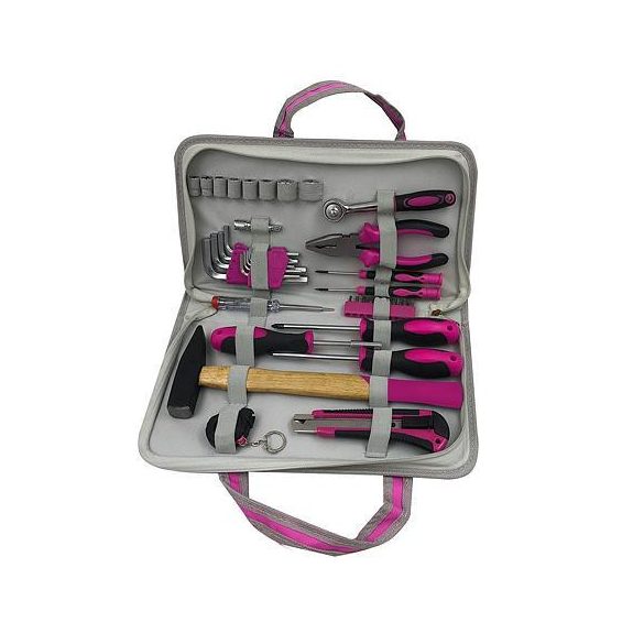Tool set LADY SET11, 39-piece, pink / pink