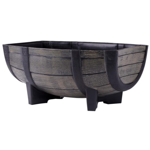 Cserép GDA Woodeff 817, natúr, 41x29x19 cm, hordó