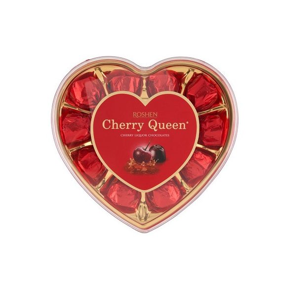 Cherry Queen Szívdesszert étcsokoládés alkoholos-meggyes bonbon 125G