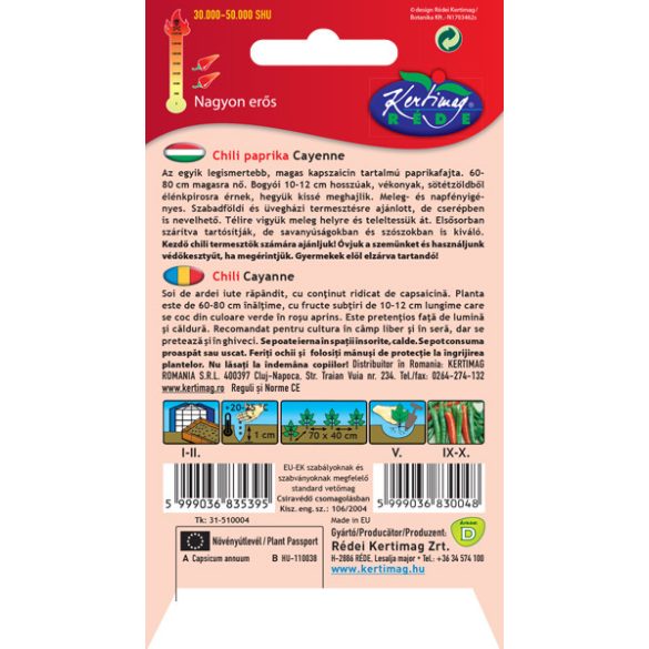 D. Chili, Cayenne 20 szem
