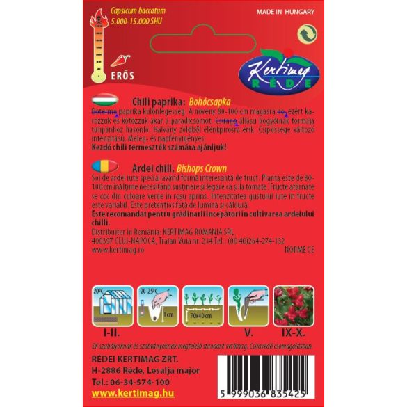 D. Chili, Bohócsapka paprika 20 szem